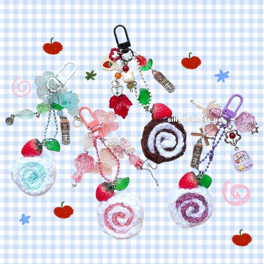 crocheted swiss roll / roll cake!! ଘ(੭˃ᴗ˂)੭ ˚. ᵎᵎ