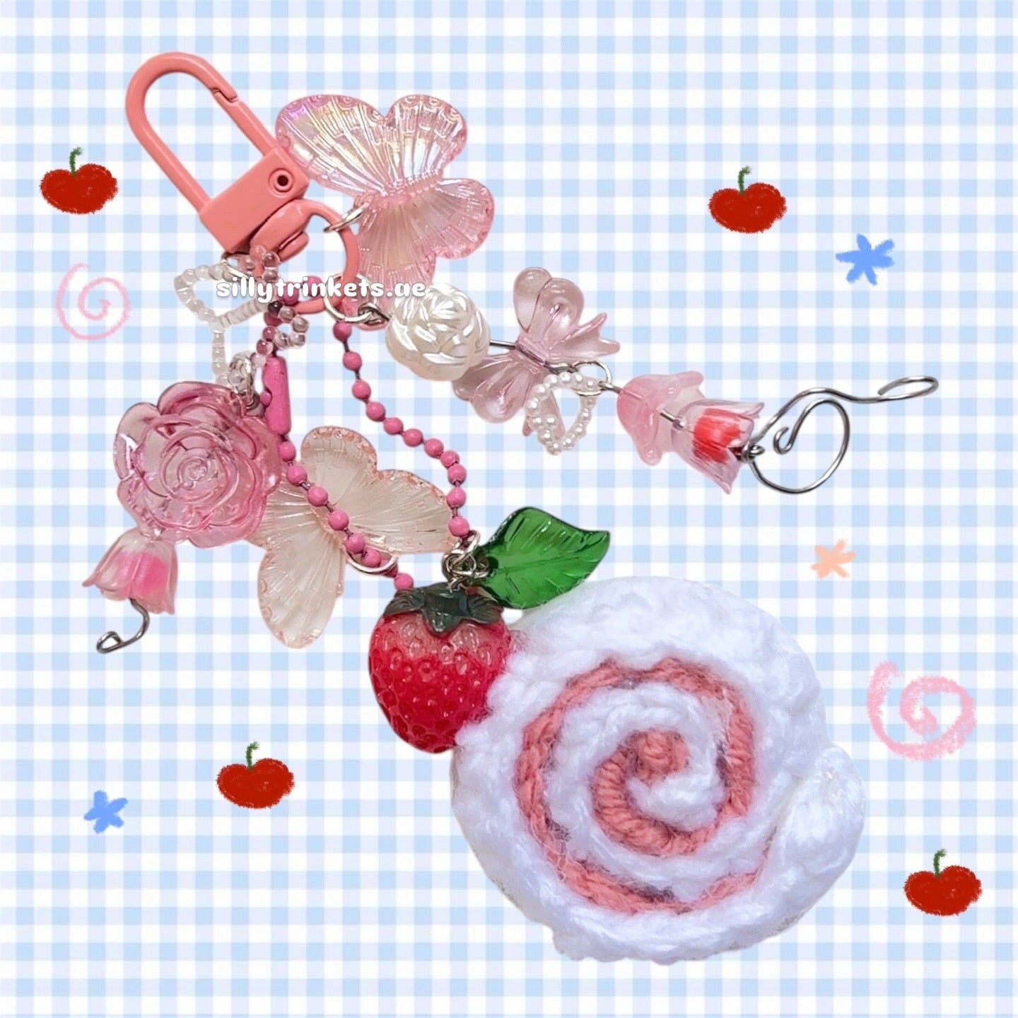 crocheted swiss roll / roll cake!! ଘ(੭˃ᴗ˂)੭ ˚. ᵎᵎ