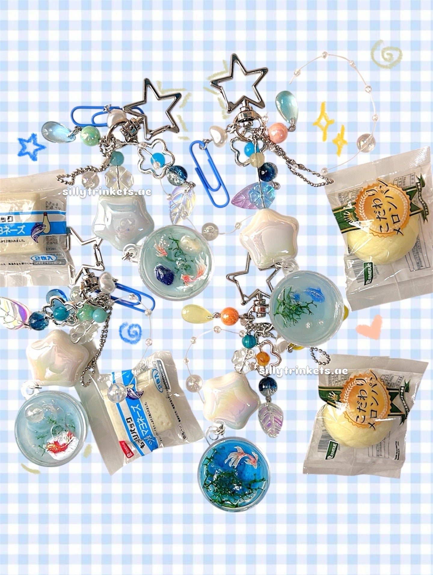 Koi fish handmade Ocean Keychains 𓆝 ⋆｡𖦹°‧🫧