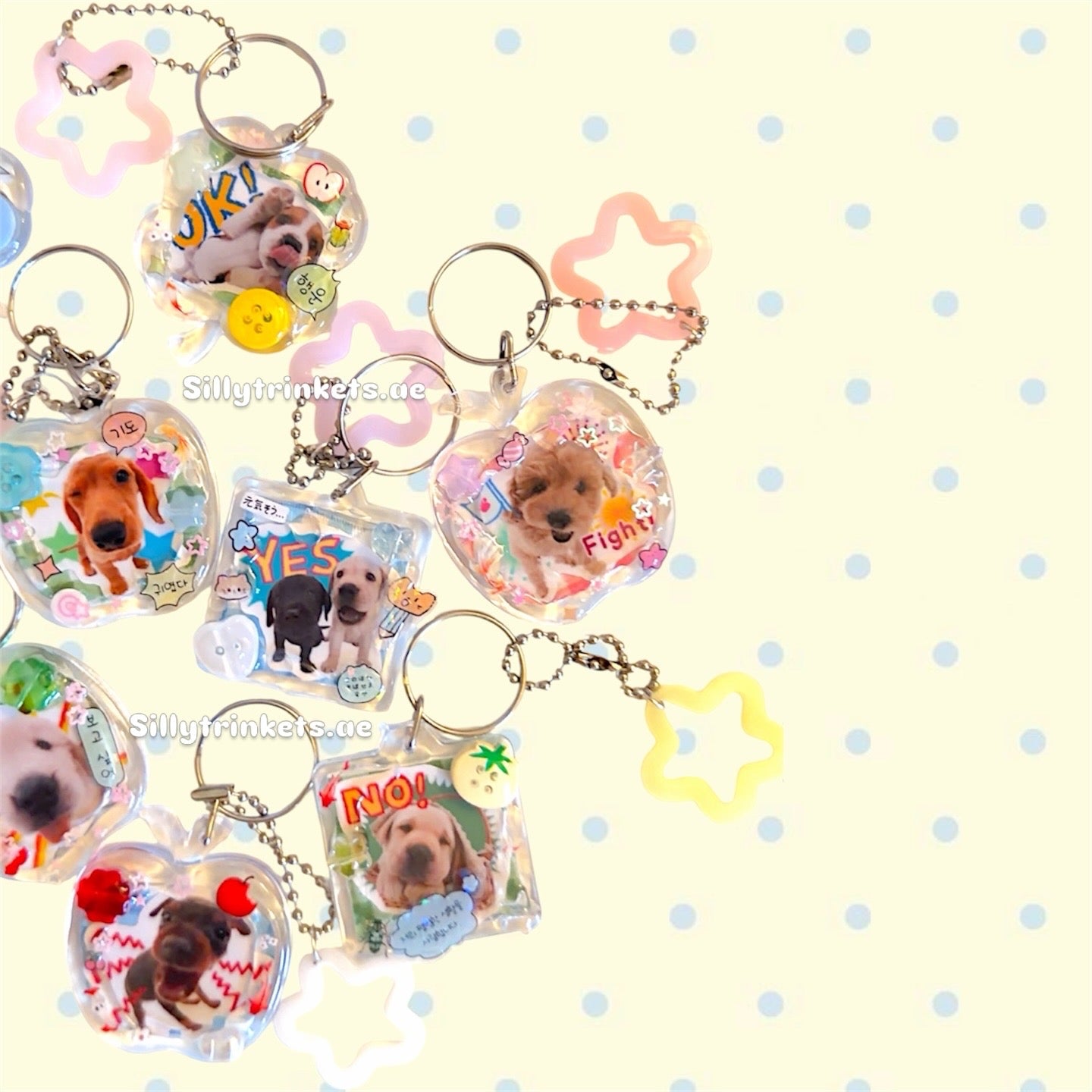 Puppy resin keychain 🐶🐾⭐️