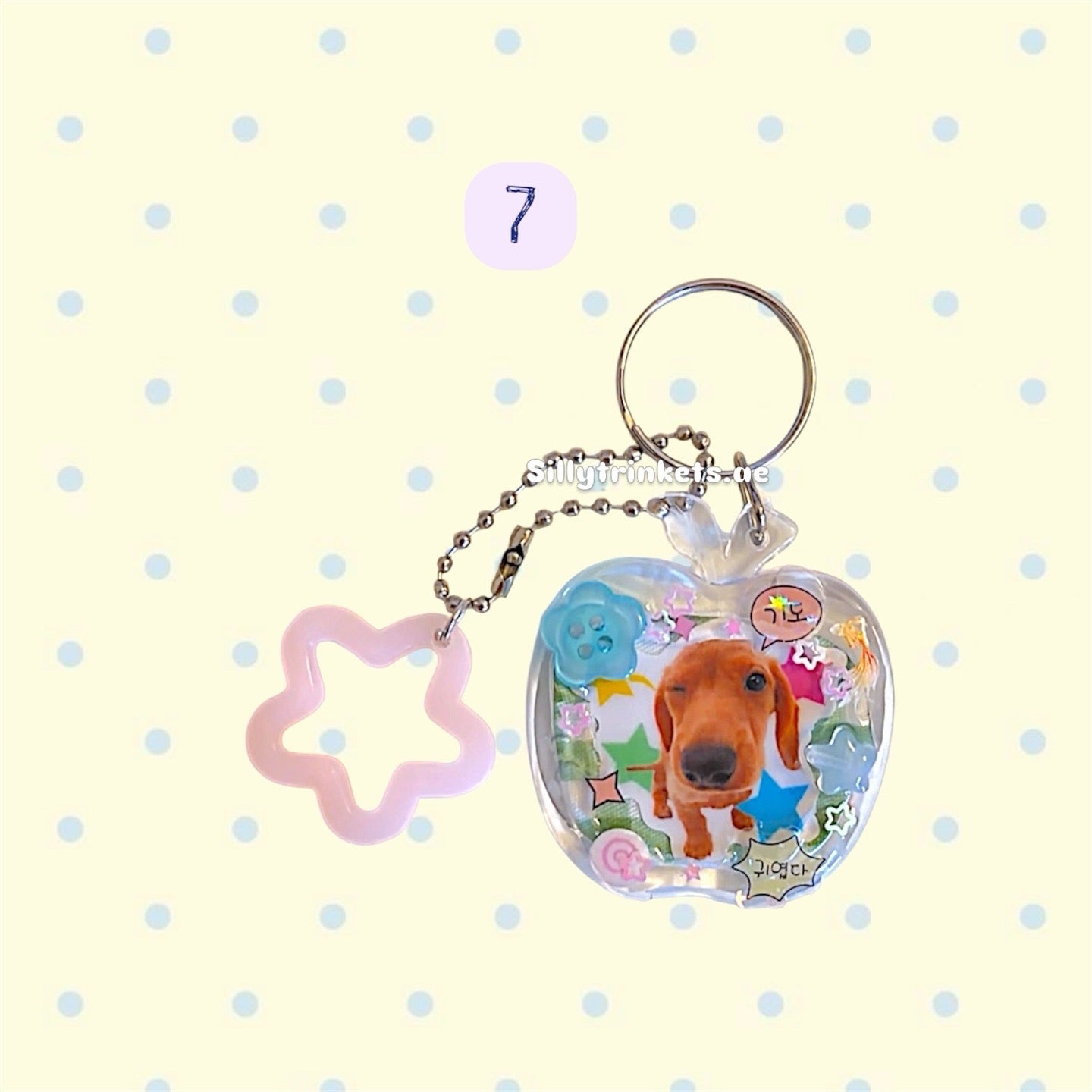 Puppy resin keychain 🐶🐾⭐️